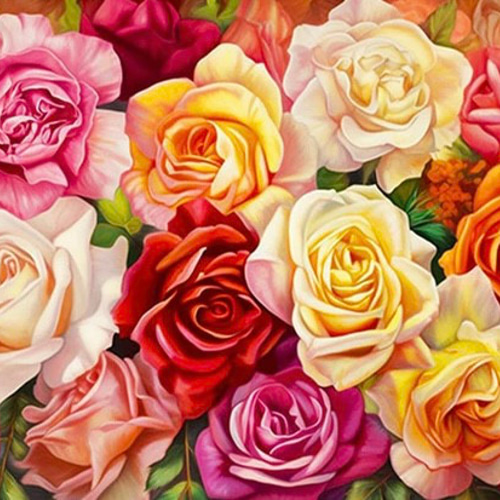 ALL フェアリーダストビーズ ダイヤモンドアート A3サイズ 薔薇 ALL フェアリーダストビーズ ダイヤモンドアート A3サイズ 薔薇