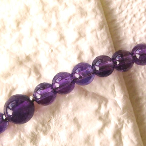 A49】 高貴な紫のきらめき｜アメジストネックレス 紫水晶 愛の守護石