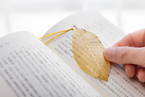 GOLDLEAF bookmark 春卒入学お祝いに！京都の金箔押し職人がおくる小さなアート 3枚目の画像