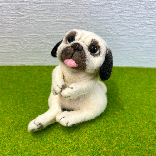 羊毛フェルト パグ ゆかいな動物シリーズ 羊毛フェルト toiro 通販