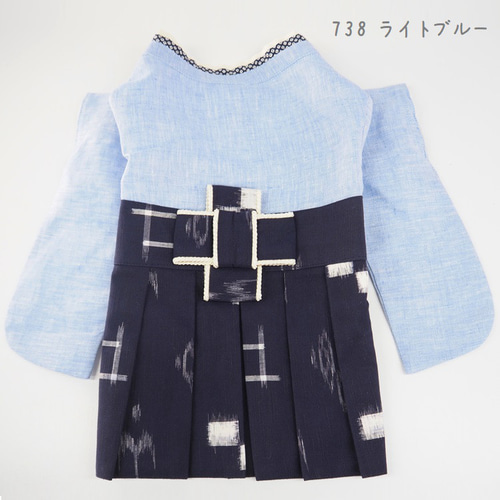 本格お仕立て袴着オーダー受付中❣️犬用　ハンドメイド 楽天市場】柴犬 着物 袴 ONE歩オリジナル【高級袴 小桜】 中型犬