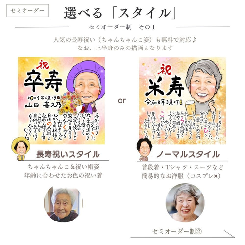 お急ぎ便】似顔絵 メッセージ 名前詩 ｜ 額縁入りポエム ｜ 還暦・古希