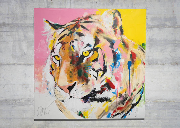 Title "Tiger"　contemporary painting 第1張的照片