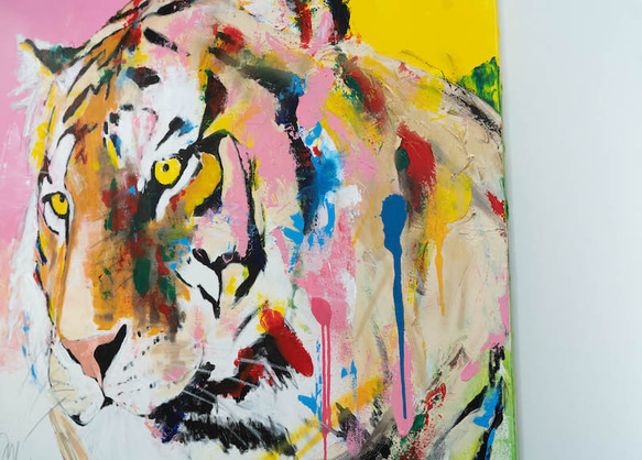 Title "Tiger"　contemporary painting 第4張的照片