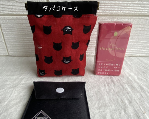 受注製作】とにかく軽い 重さを感じさせない タバコケースポップ 黒猫