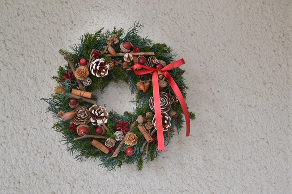 【送料半額キャンペーン】小枝の森クリスマスwreath 7枚目の画像