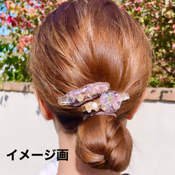 【1点限定】 ゆるウェーブ レジン ヘアクリップ 2本セット NO.81 3枚目の画像