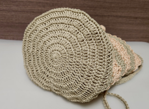 拉菲草編織單肩斜背包 handmade 人手編織 第7張的照片