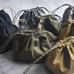 シンプルな洗える保冷保温ランチ巾着(コットン) 20枚目の画像