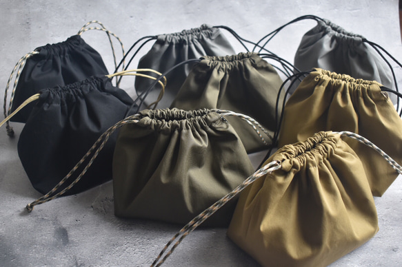 シンプルな洗える保冷保温ランチ巾着(コットン) 20枚目の画像