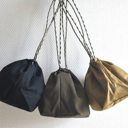 シンプルな洗える保冷保温ランチ巾着(コットン) 2枚目の画像