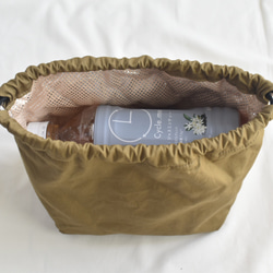 シンプルな洗える保冷保温ランチ巾着(コットン) 6枚目の画像