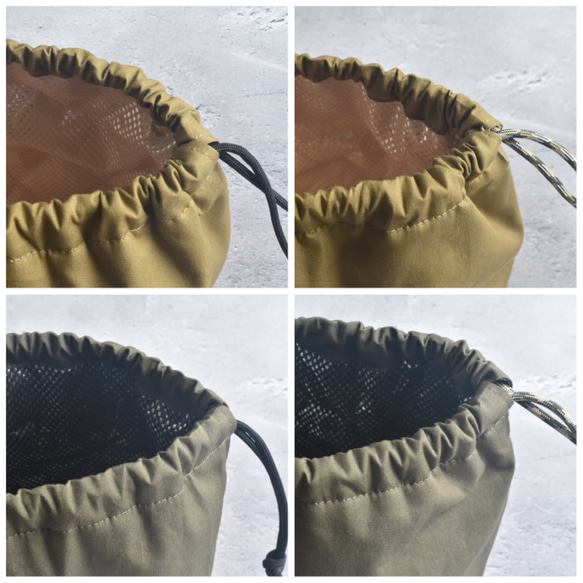 シンプルな洗える保冷保温ランチ巾着(コットン) 15枚目の画像