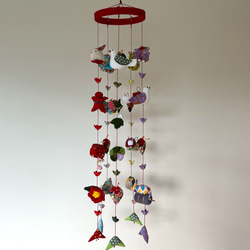 壁掛け吊るし雛⑥ かわいい吊るし飾り 1点物 桃の節句 ひな祭り