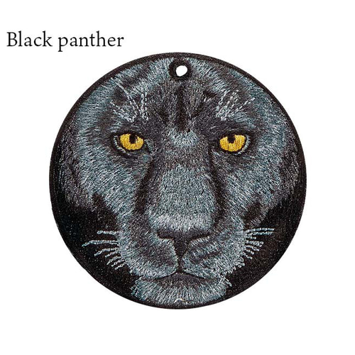 キーホルダー 動物 刺繍 アニマル チャーム 黒ヒョウ レオパード キーホルダー 動物 刺繍 アニマル チャーム 黒ヒョウ レオパード