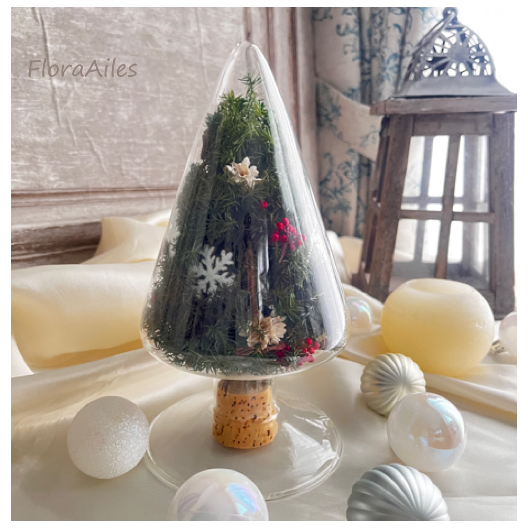 ガラスのクリスマスツリー【メッセージカード無料】