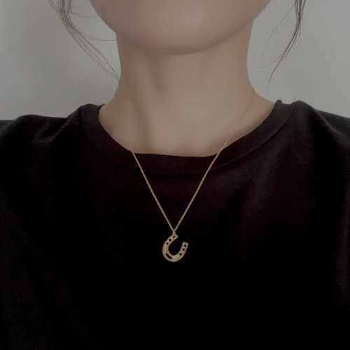 馬蹄型ペンダント ネックレス Binich ネックレス 馬蹄 メンズ ホースシュー シルバー925