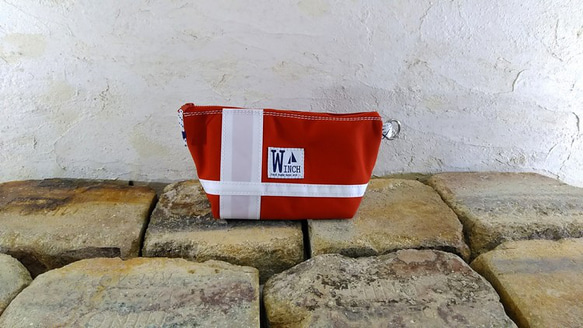 marine***⑧ポーチ ポーチ L【W-414】ヨット セイルバッグ ハンドメイドバッグ ウィンチ