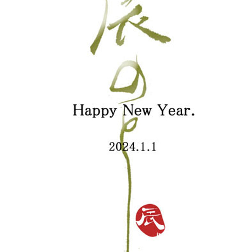 プロの書道家による2024年辰年年賀状(20枚セット)❤️ 書道 掌花