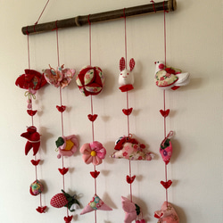 壁掛け吊るし雛②   かわいい吊るし飾り　１点物　桃の節句　ひな祭り　　雛人形 5枚目の画像