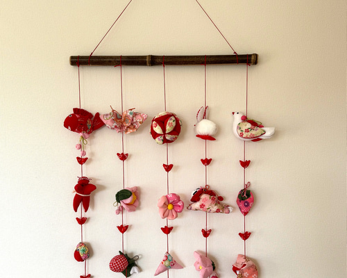 桃の節句の壁掛け①　吊るし飾り　吊るし雛 吊るし飾り つるし飾り 壁飾り インテリア ドア 飾り 一本吊り飾り