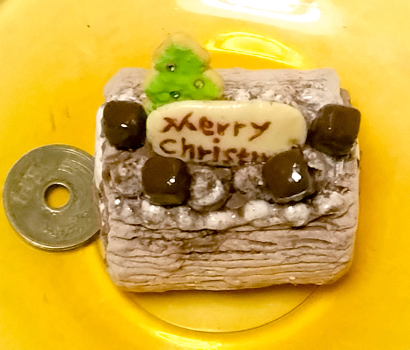 「クリスマス限定」生チョコノエル　フェイクスイーツ　スイーツデコ　「creema限定」 8枚目の画像