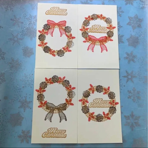 ❄️～クリスマスリースセット①～❄️クリスマススタンプ はんこ