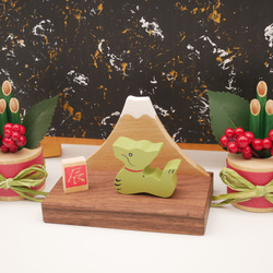 【正月飾り】ちいさな木筒の門松 miniサイズ　２個セット 4枚目の画像