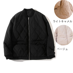 中綿ジャケット　キルティング中綿ジャケット　暖かいジャケット　ブラック　M-2XLサイズ　L291BL 13枚目の画像