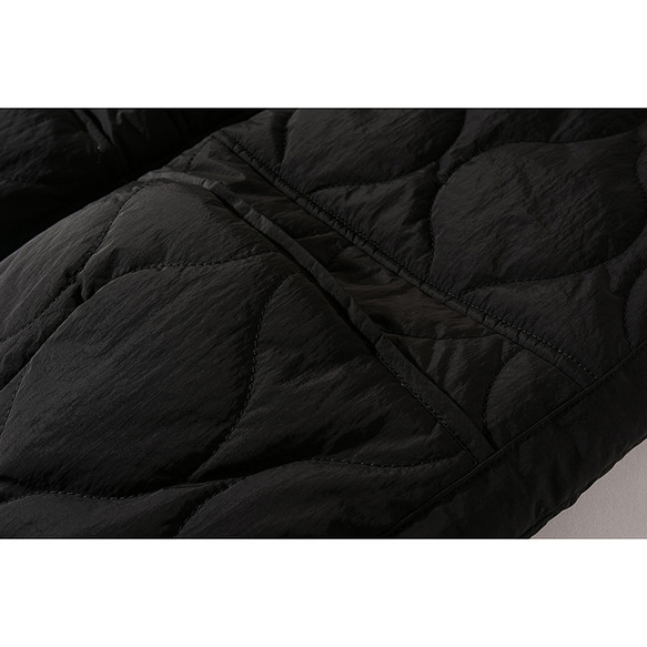 中綿ジャケット　キルティング中綿ジャケット　暖かいジャケット　ブラック　M-2XLサイズ　L291BL 8枚目の画像