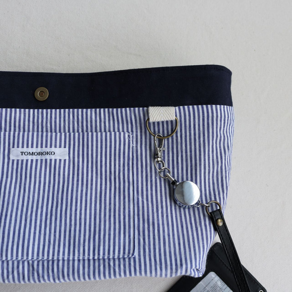 イチゴ　倉敷産帆布使用バッグインバッグ★Creema限定クリスマス作品【受注製作】 8枚目の画像