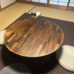 折りたたみアンティークちゃぶ台 オーダーメイド可能 男前なロー