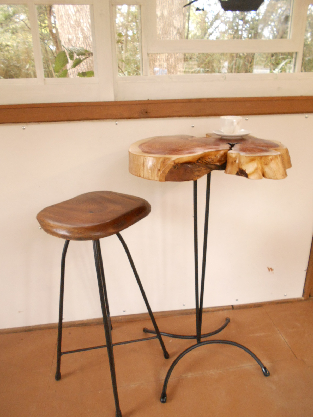 アイアンカイズカイブキカフェテーブル　11-07（テーブルのみ）高さ78㎝変更可能