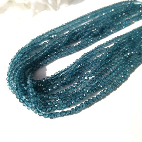 3mm 4個 ロンドンブルートパーズ（ブルートパーズ） 32面カット