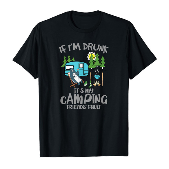 Tシャツ キャンプ メンズ レディース ジュニア 半袖 おもしろ キャンピングカー ティシャツ 2枚目の画像