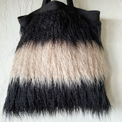 bicolor fur bag 8枚目の画像