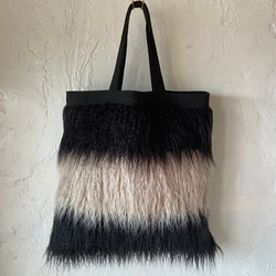 bicolor fur bag 10枚目の画像