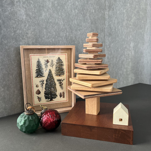 開催中セール一覧 積み木のツリー ／ クリスマス オブジェ 北欧 もみの木 置物