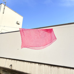 紅花染め 麻ガーゼ100cm （大） 1枚目の画像
