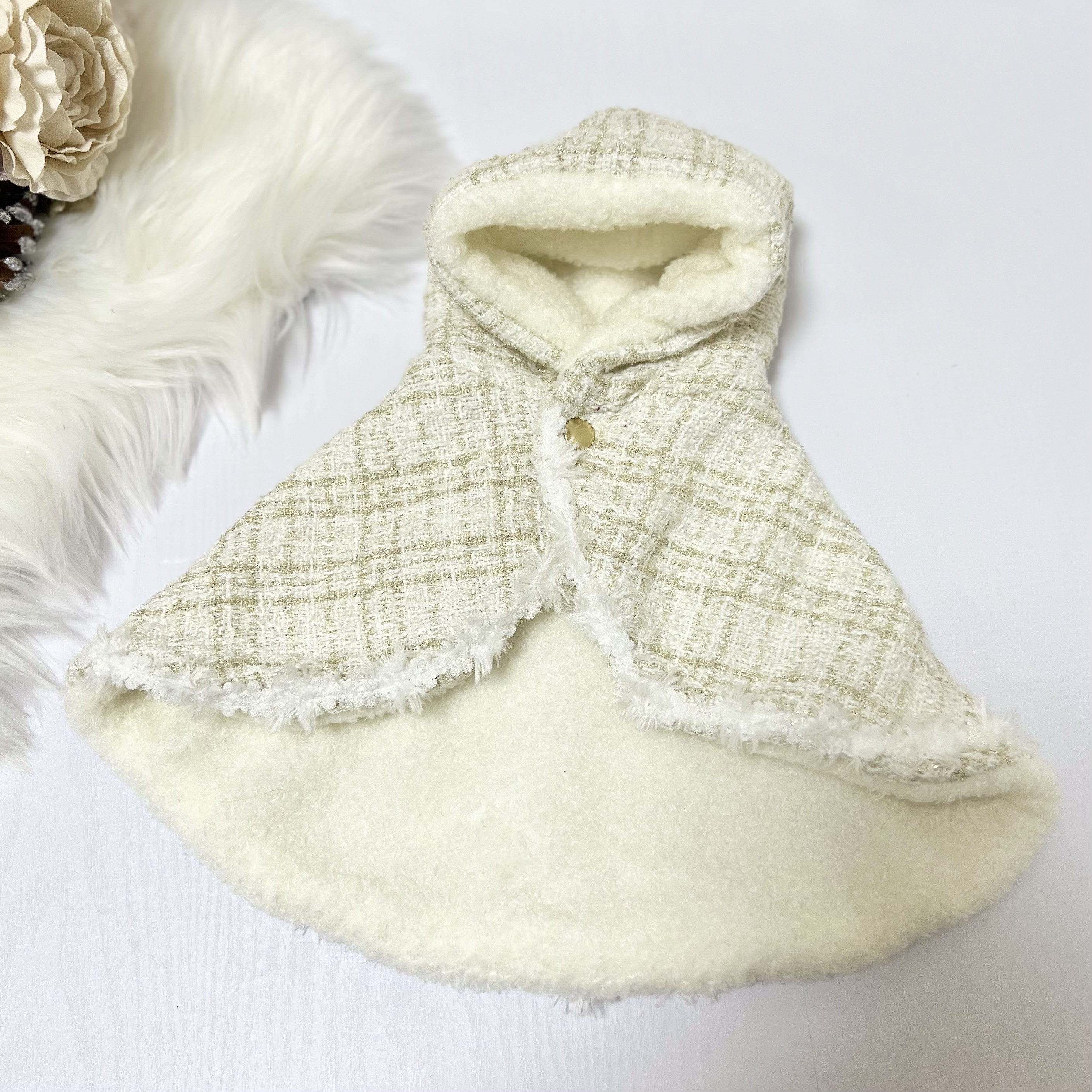 お名前刺繍可能✨】リバーシブル 犬服 コート ケープ ポンチョ ペット