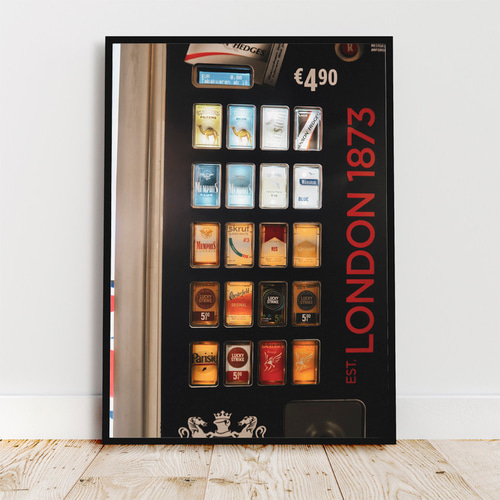 タバコの自販機 / アートポスター 縦長 インテリア A3 ヨーロッパ