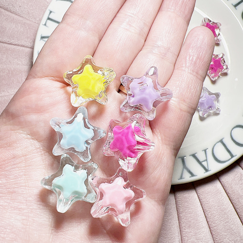 星型ビーズ スター ビーズ 6色 18個 セット ビーズ なななな 通販  