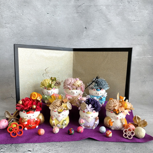 寿 福海老】招き猫 七福神 開店祝い 縁起物アンティーク 和風