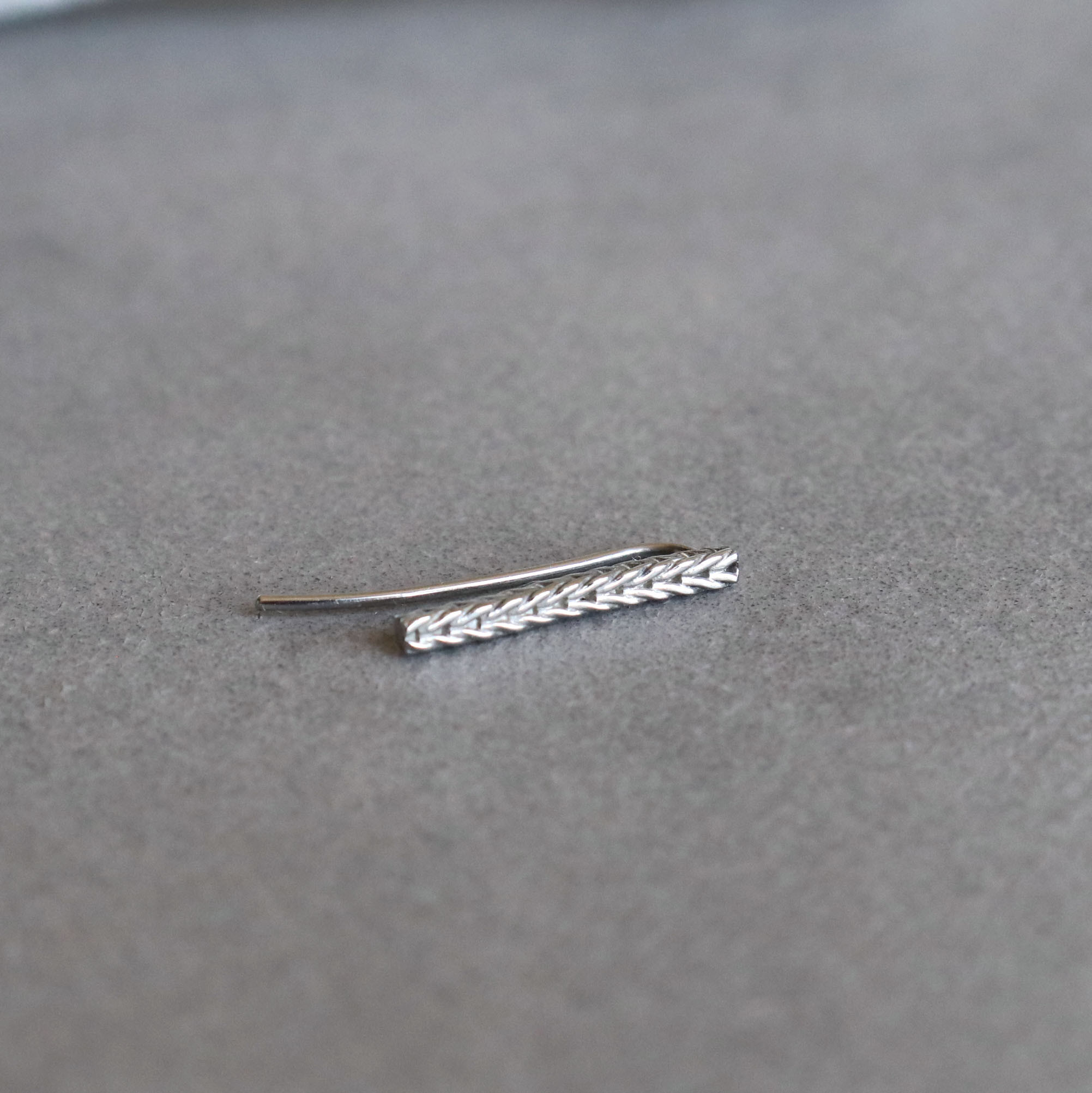 ステンレス編み目模様イヤークリップ S ~yarn ear clip S single~