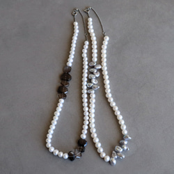 パール＆スモーキークオーツネックレス~plus pearl & smoky quartz necklace~ 5枚目の画像