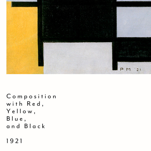 モンドリアン Composition with Red, Yellow, Blue, and Black