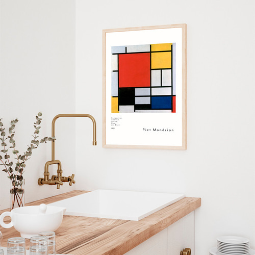 モンドリアン Composition with Red, Yellow, Blue, and Black