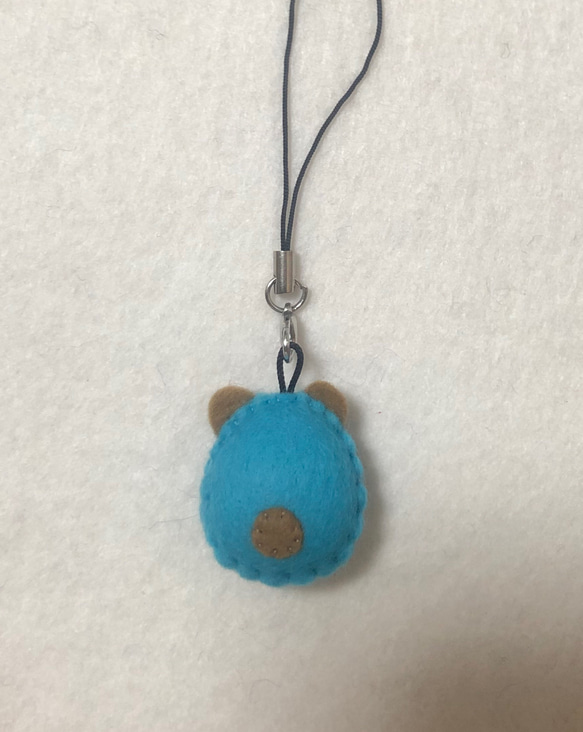 くまちゃんだるまミニ　ハンドメイド　フェルト 2枚目の画像