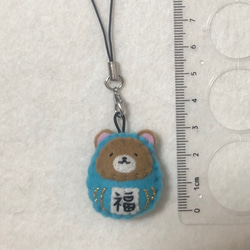 くまちゃんだるまミニ　ハンドメイド　フェルト 1枚目の画像