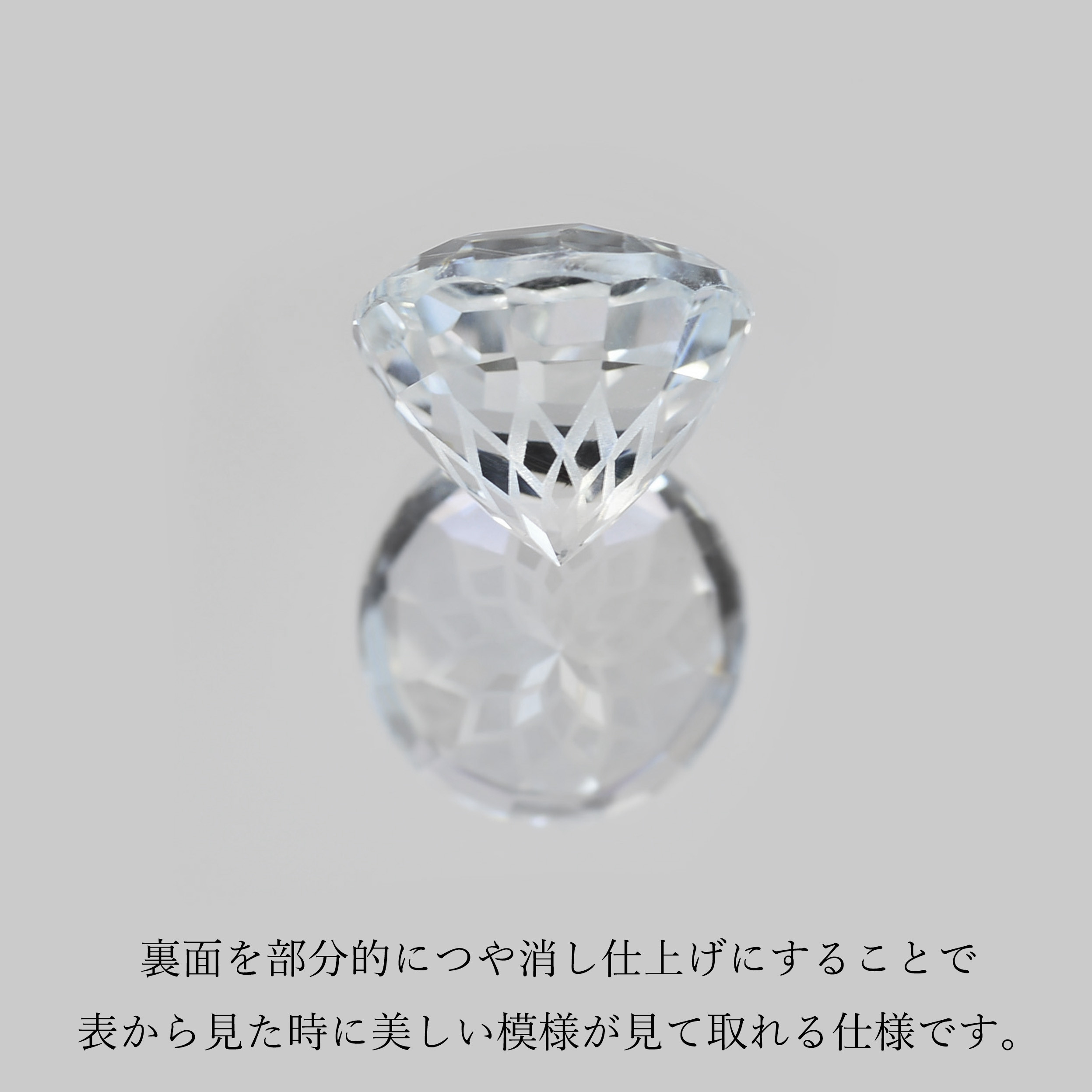 天然 ホワイトトパーズ 5.10ct ルース ラウンド 特殊カット